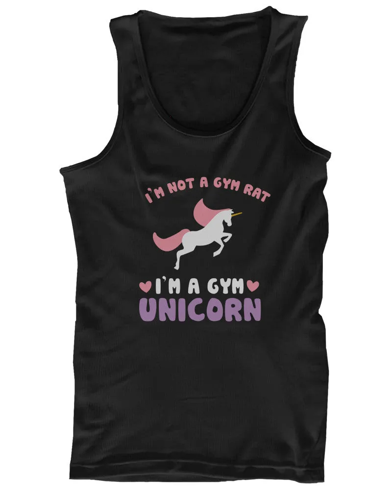 Not a Gym Rat I'm a Gym Unicorn Funny Women's Workout Tanktop Fitness Tanks