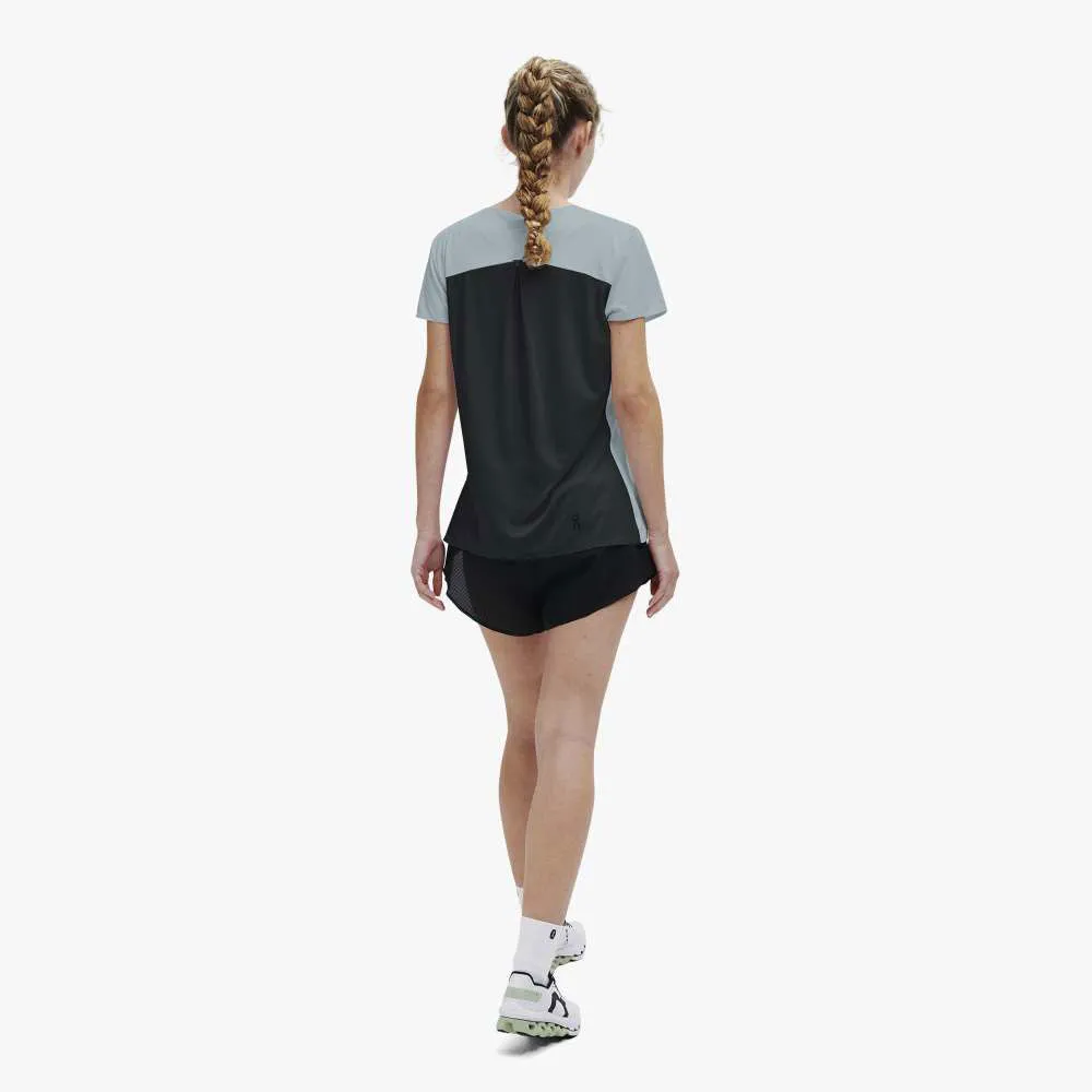 On Women's Performance T-Shirt - Sea / Black