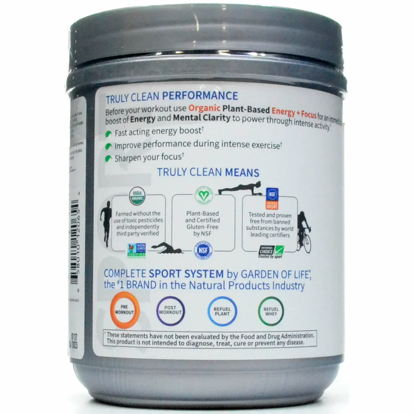 Organic Plant-Based Energy   Focus SF: Blackberry Cherry 8.1 oz by Garden of Life Sport