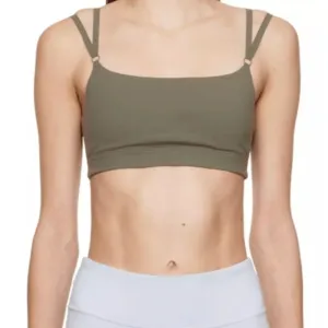 OUTDOOR VOICES SuperForm Zoom Double Strap Bra XS Tea Tree Scoop Neck NWT