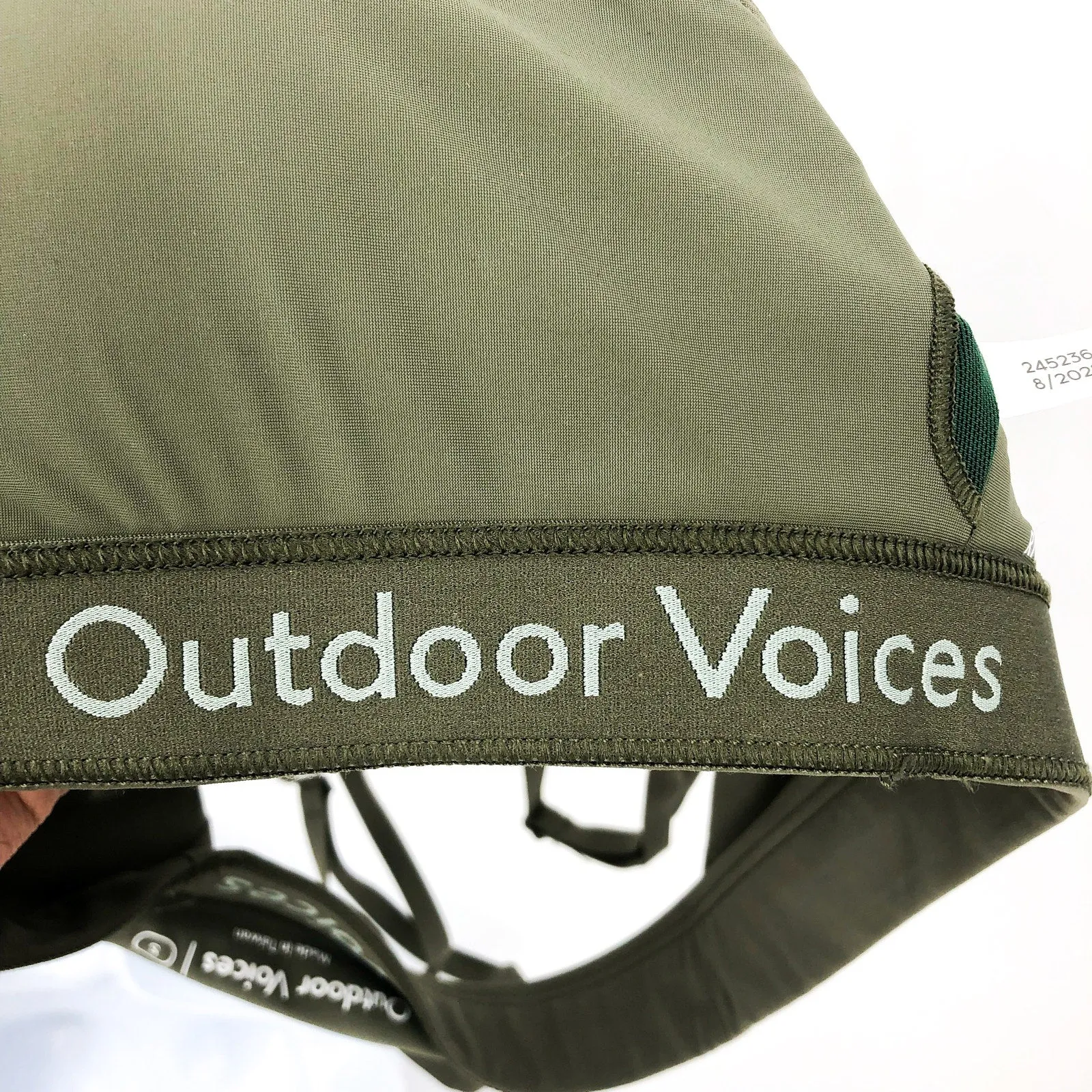 OUTDOOR VOICES SuperForm Zoom Double Strap Bra XS Tea Tree Scoop Neck NWT