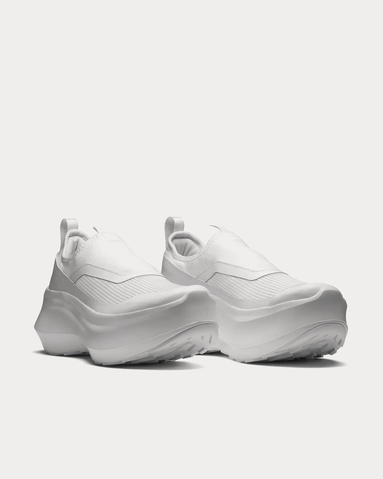 Platform White Slip On Sneakers
