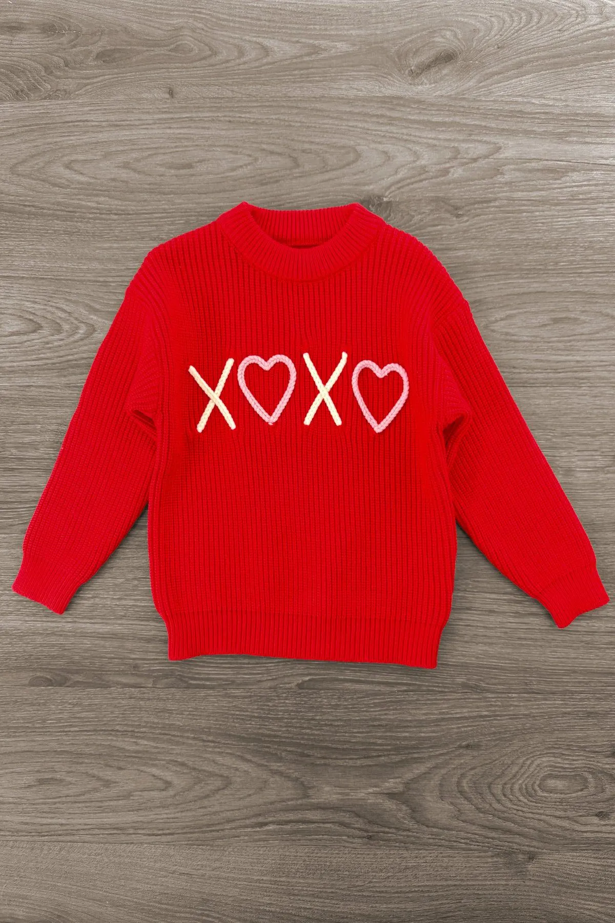 "XOXO" Red Knit Sweater