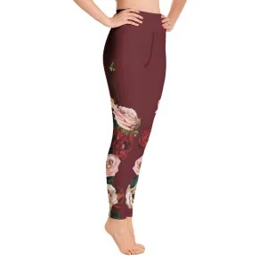 Red Roses Yoga Leggings