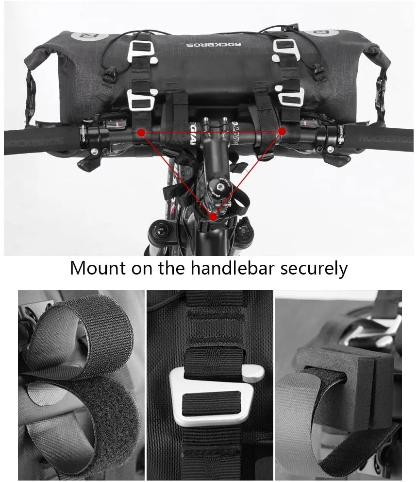 Rockbros-Waterproof Handlebar Bags Front 2 Dry Packs for MTB Road Bicycles 19-20L