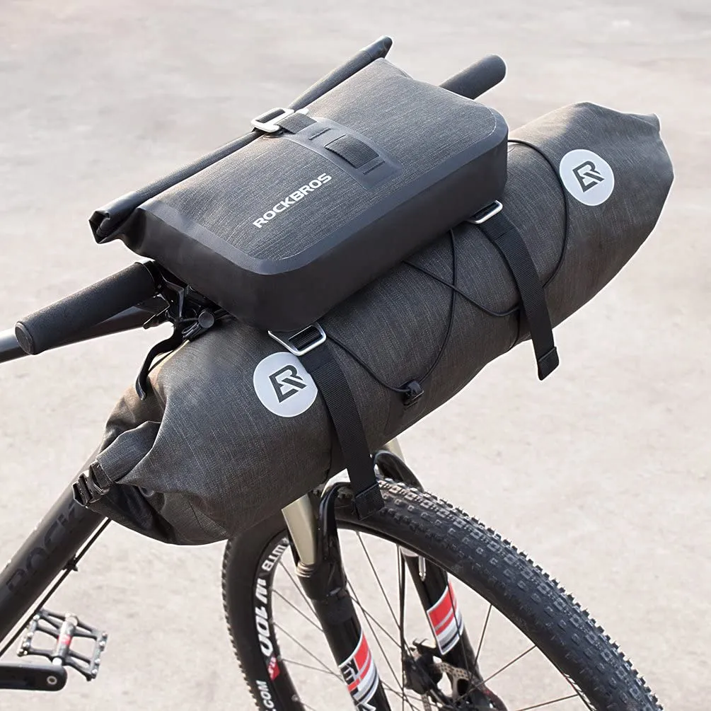 Rockbros-Waterproof Handlebar Bags Front 2 Dry Packs for MTB Road Bicycles 19-20L