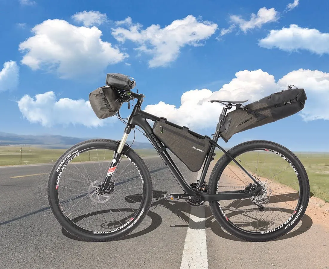 Rockbros-Waterproof Handlebar Bags Front 2 Dry Packs for MTB Road Bicycles 19-20L