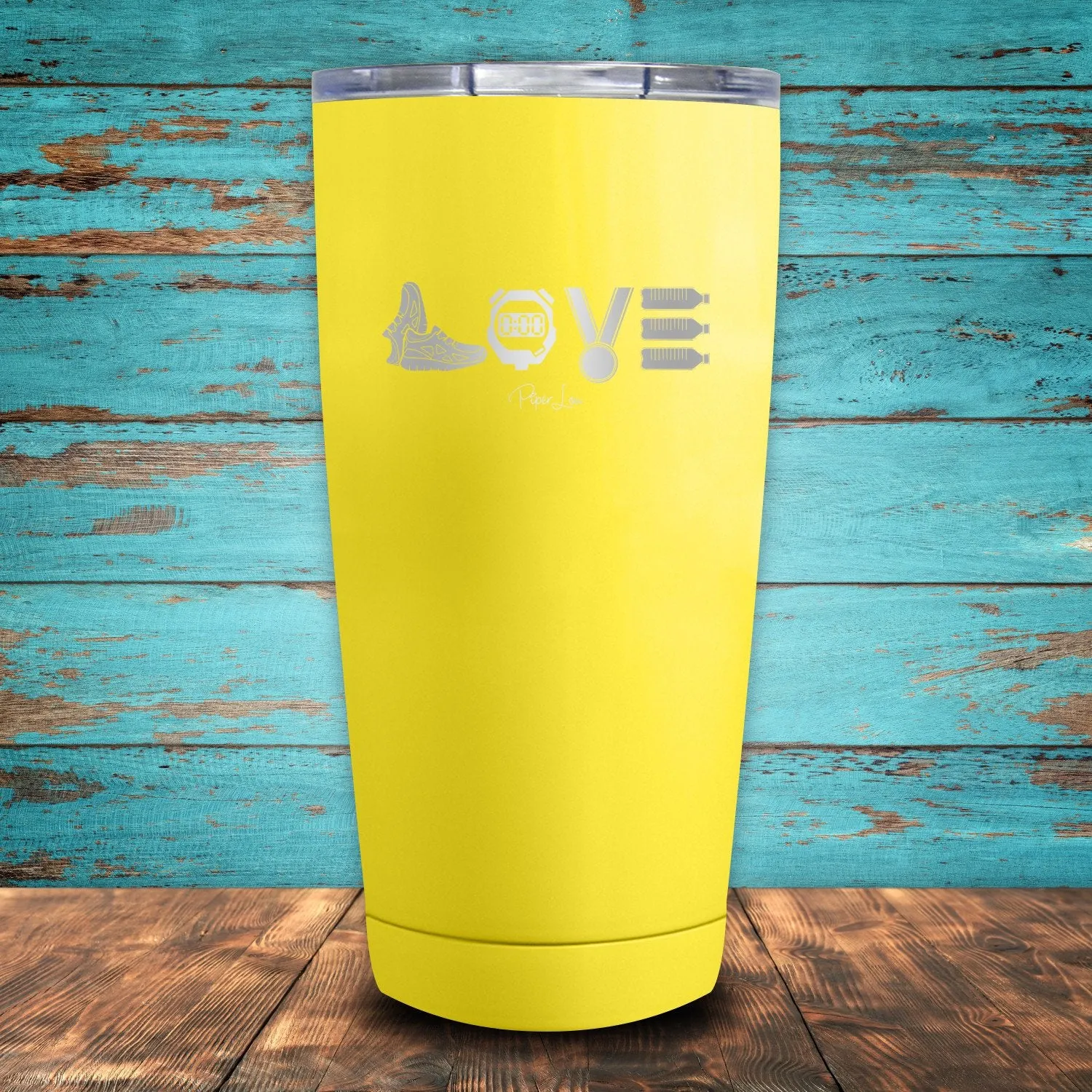 Running Love Coated Drinkware