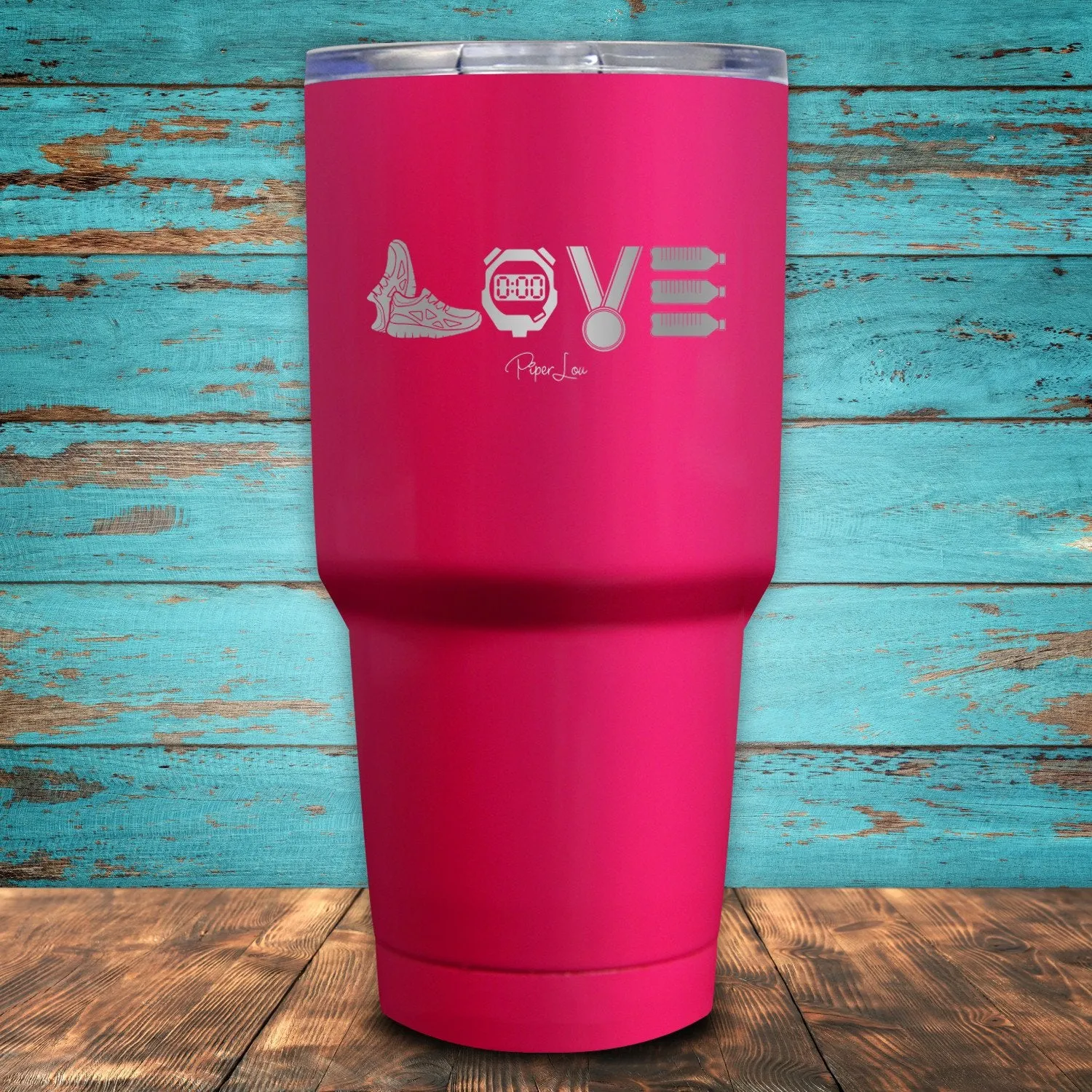 Running Love Coated Drinkware