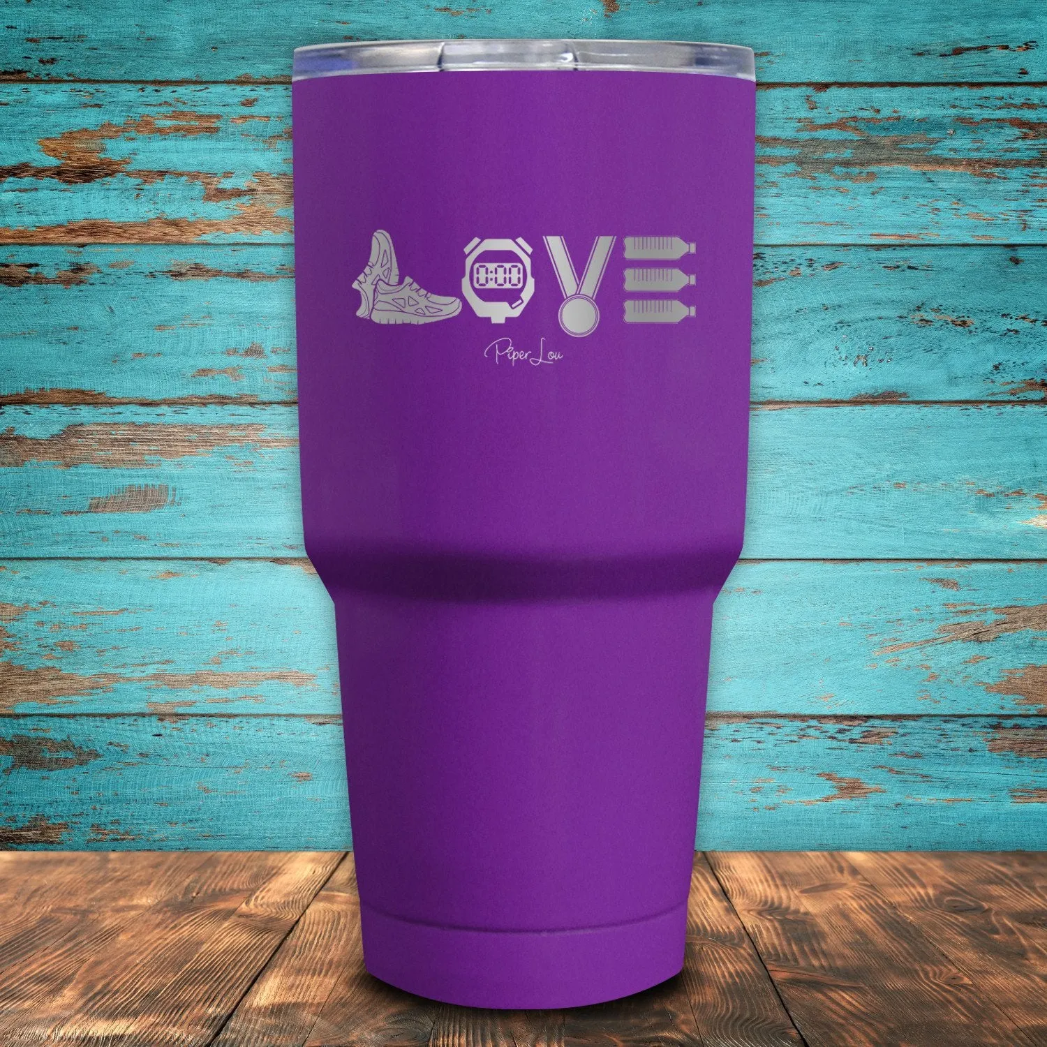 Running Love Coated Drinkware