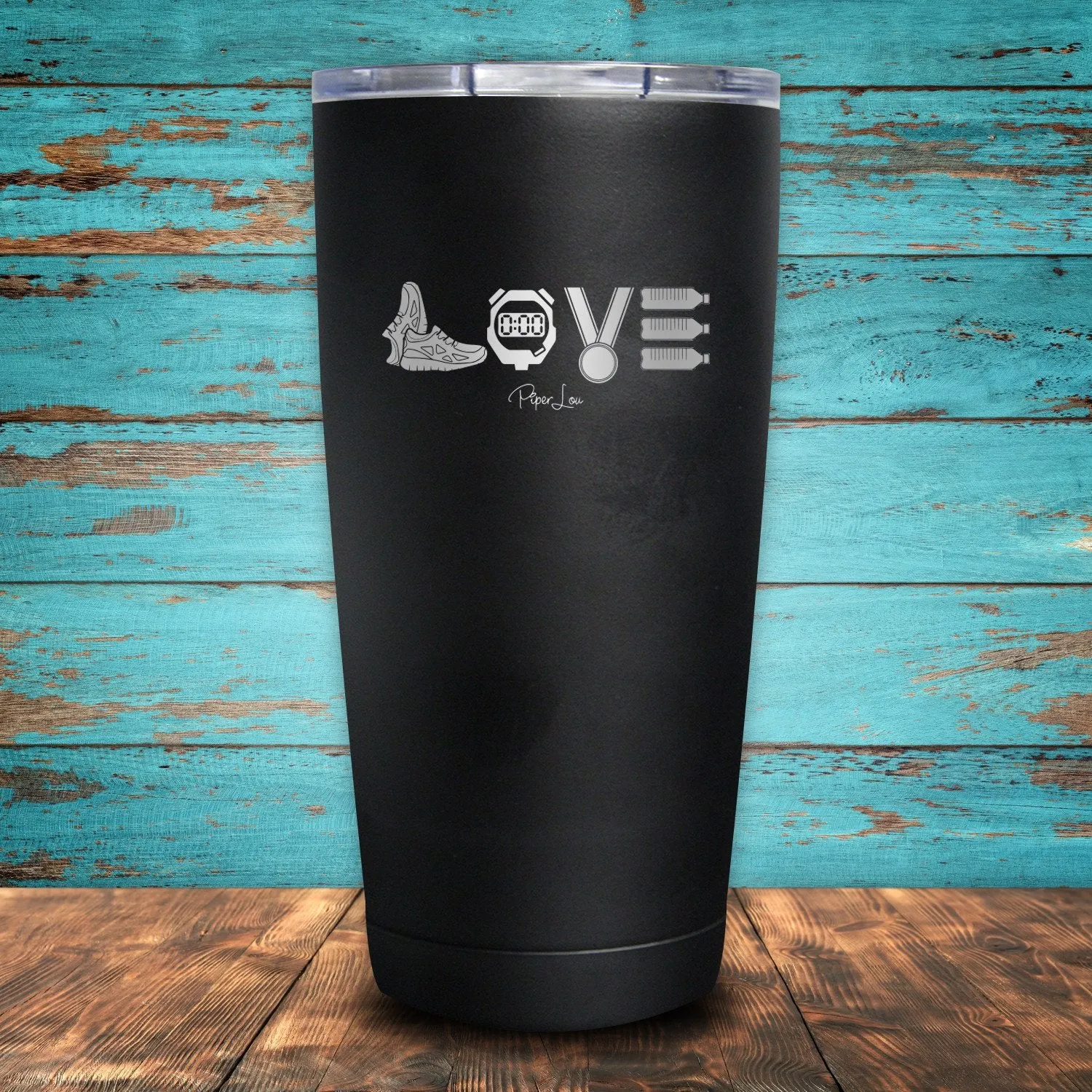 Running Love Coated Drinkware