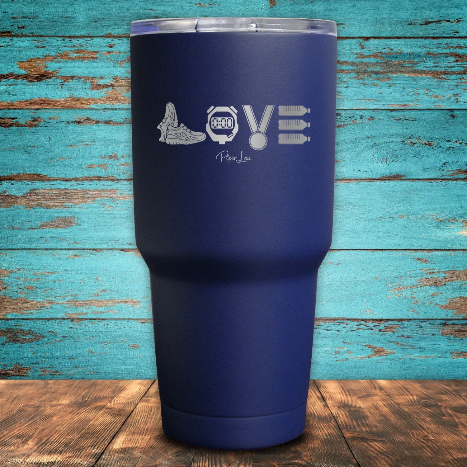 Running Love Coated Drinkware