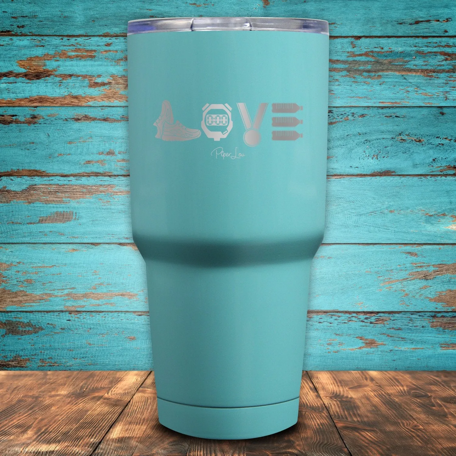 Running Love Coated Drinkware