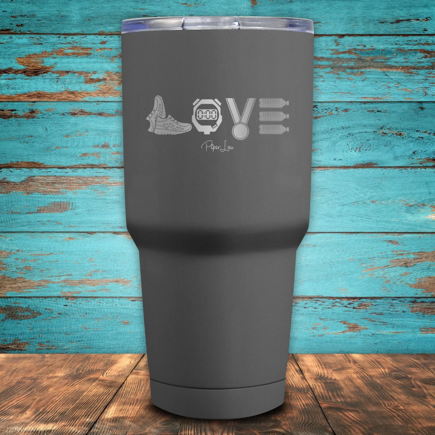 Running Love Coated Drinkware