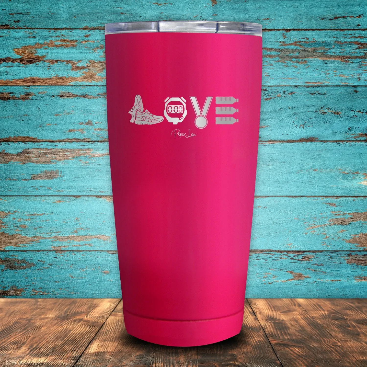 Running Love Coated Drinkware