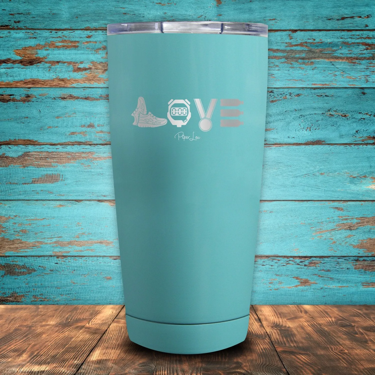 Running Love Coated Drinkware