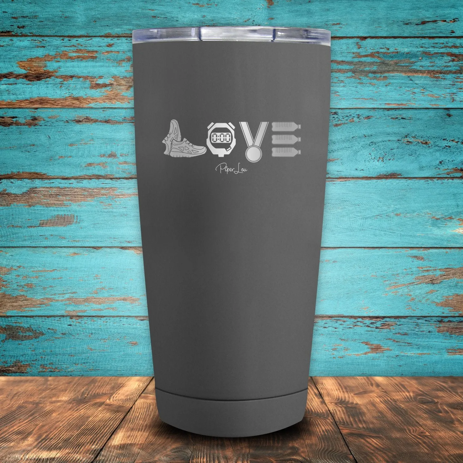 Running Love Coated Drinkware