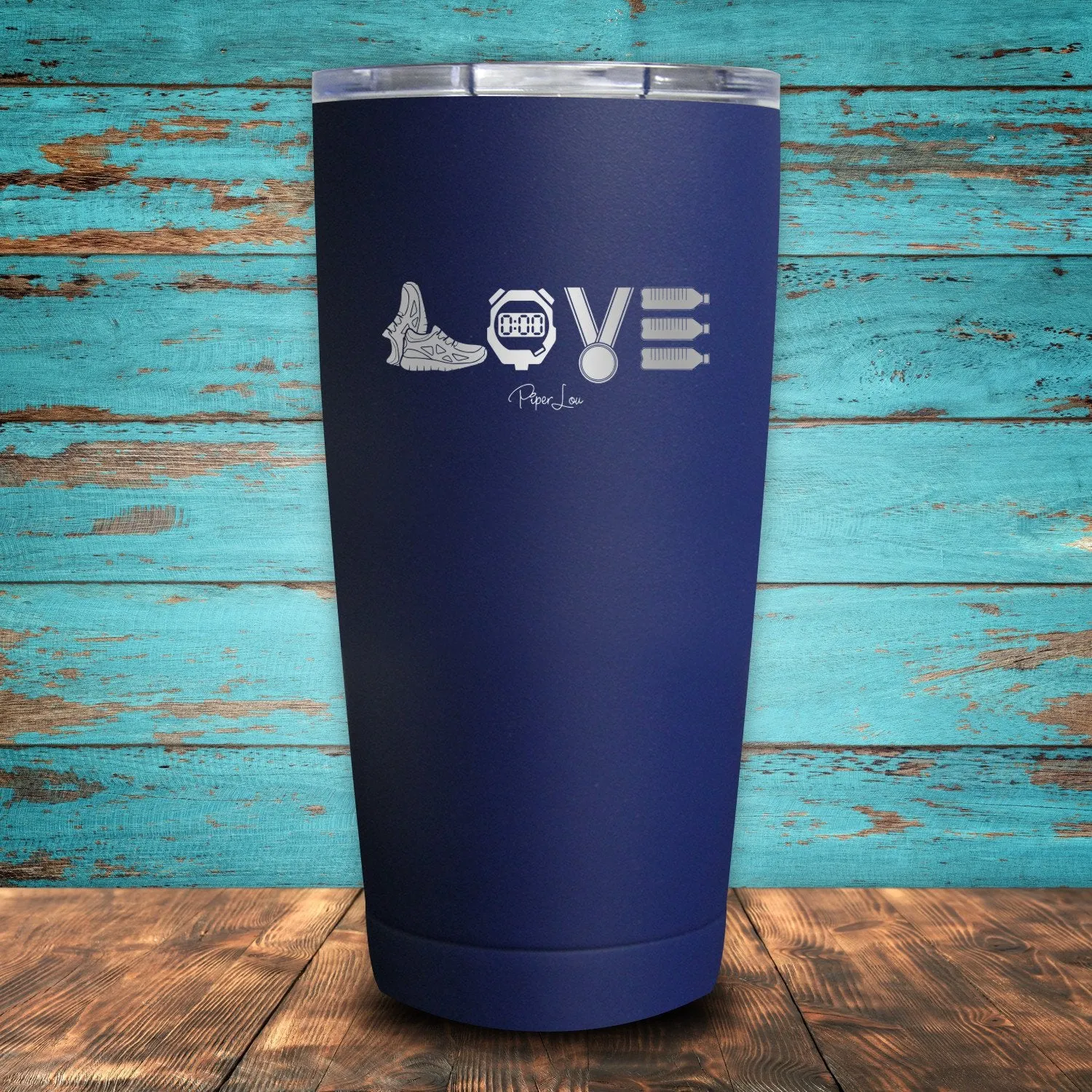 Running Love Coated Drinkware