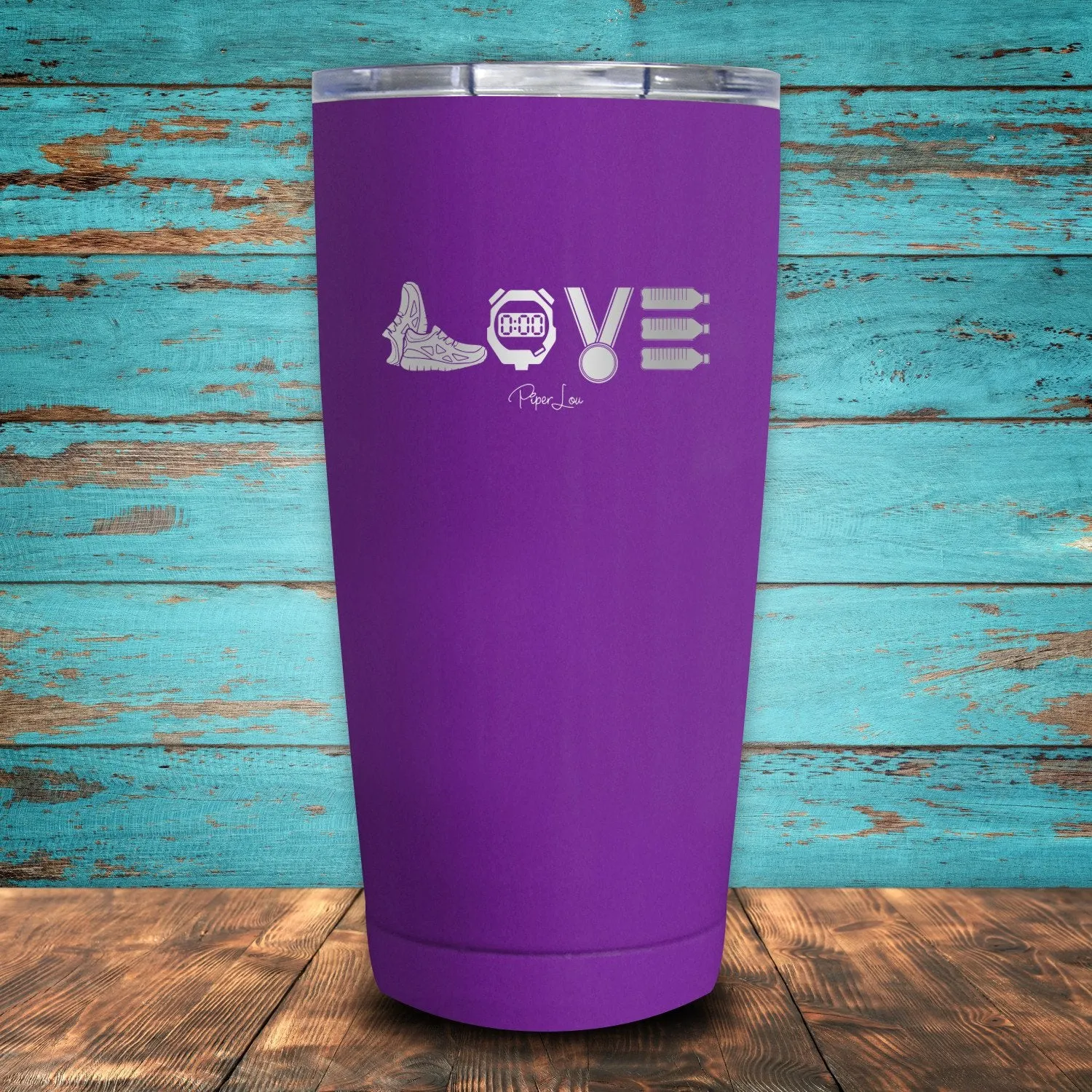 Running Love Coated Drinkware