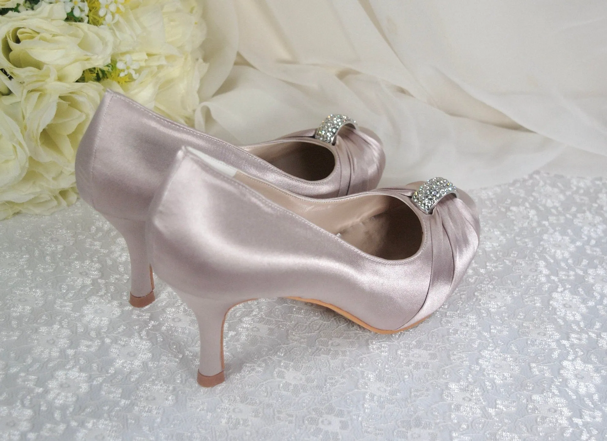 Satin Wedding Shoes - UK5/US7.5