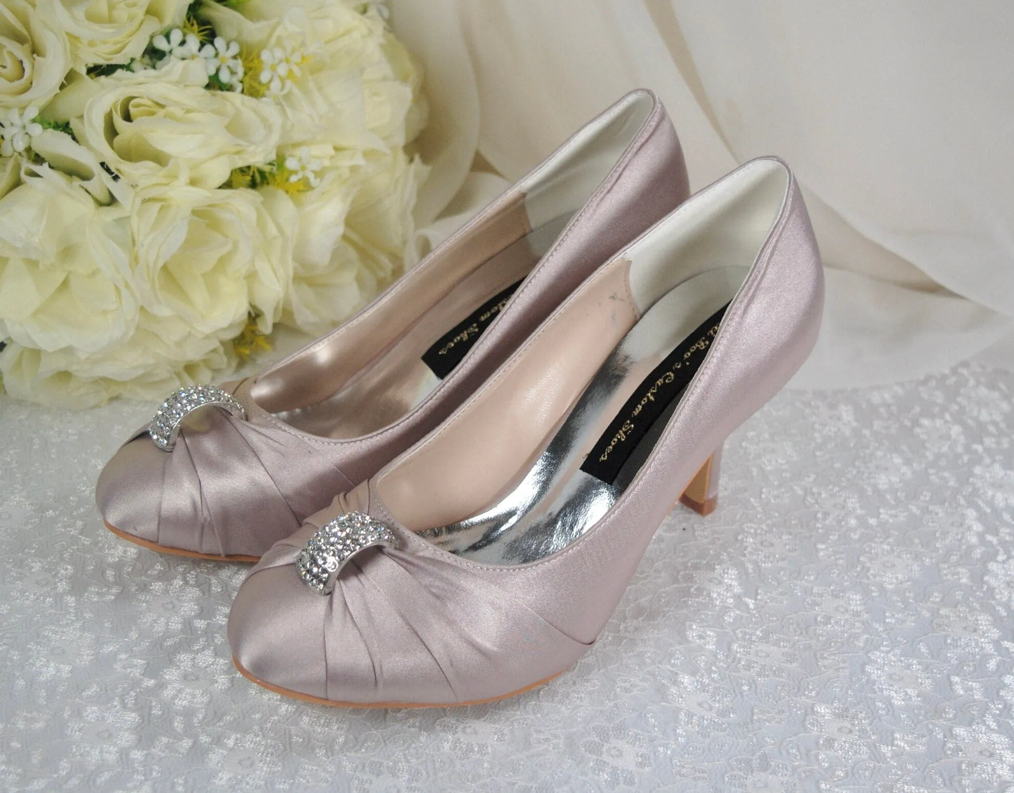 Satin Wedding Shoes - UK5/US7.5