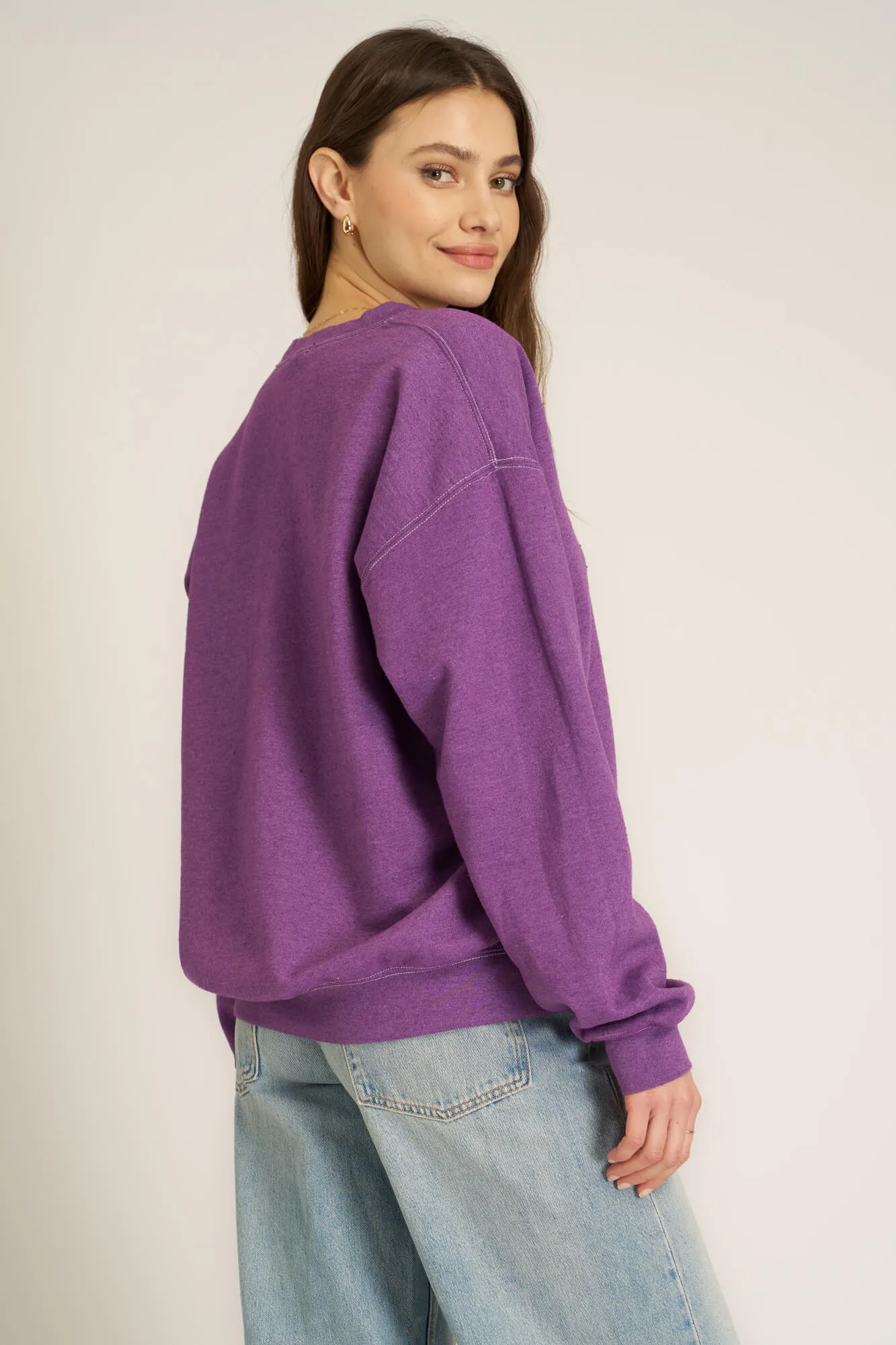 Scorpio Notch Neck Sweatshirt - Purple Rain