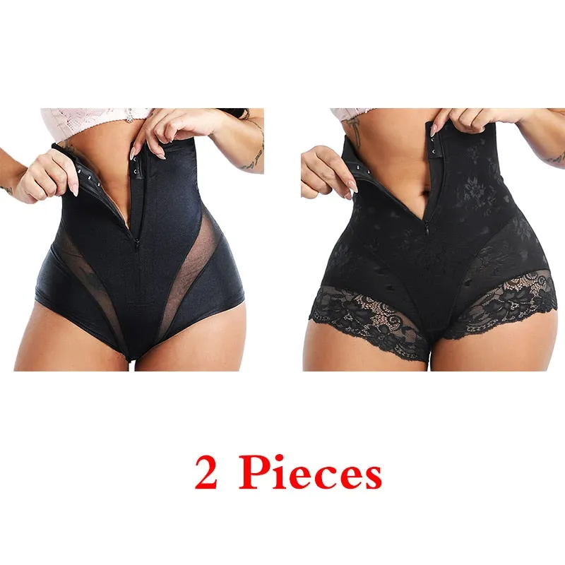 Shaper Panties Lace Shapers Body Shaper with Zipper Double Control Panties Shapewear Lace Waist Trainer