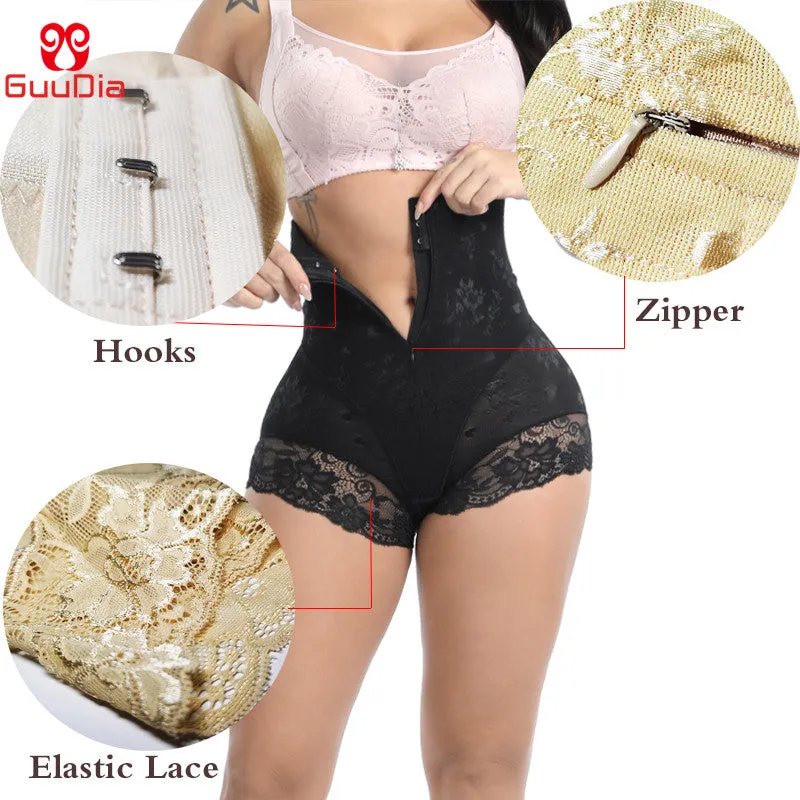 Shaper Panties Lace Shapers Body Shaper with Zipper Double Control Panties Shapewear Lace Waist Trainer