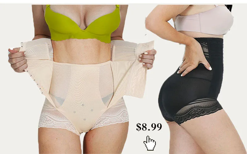 Shaper Panties Lace Shapers Body Shaper with Zipper Double Control Panties Shapewear Lace Waist Trainer