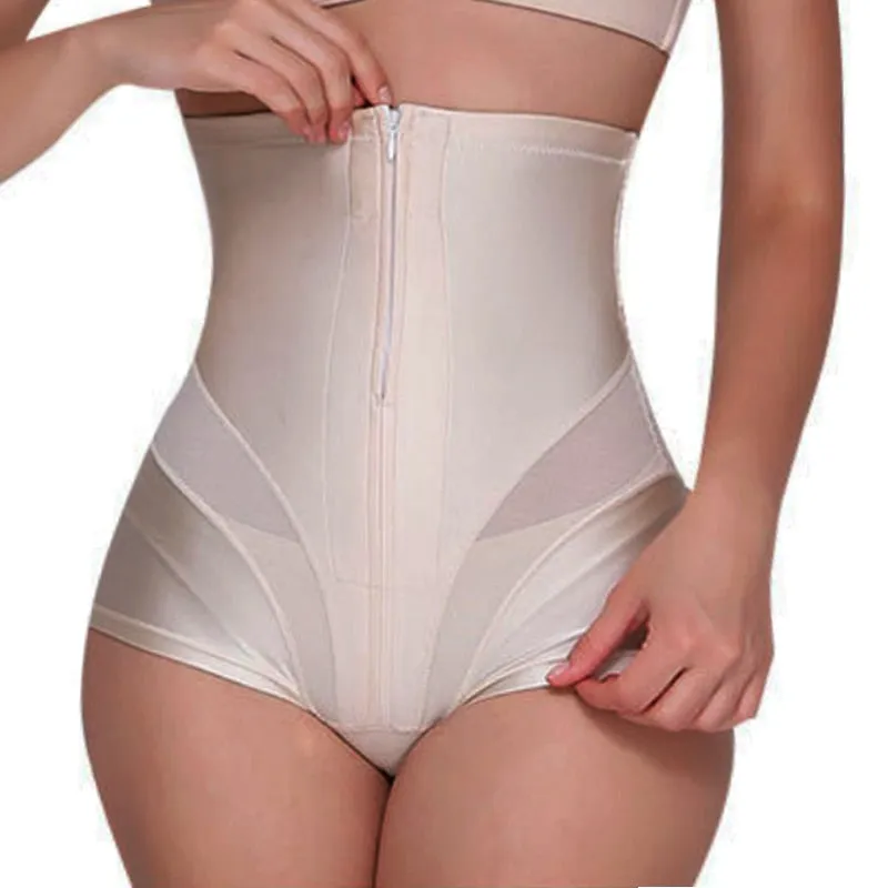 Shaper Panties Lace Shapers Body Shaper with Zipper Double Control Panties Shapewear Lace Waist Trainer