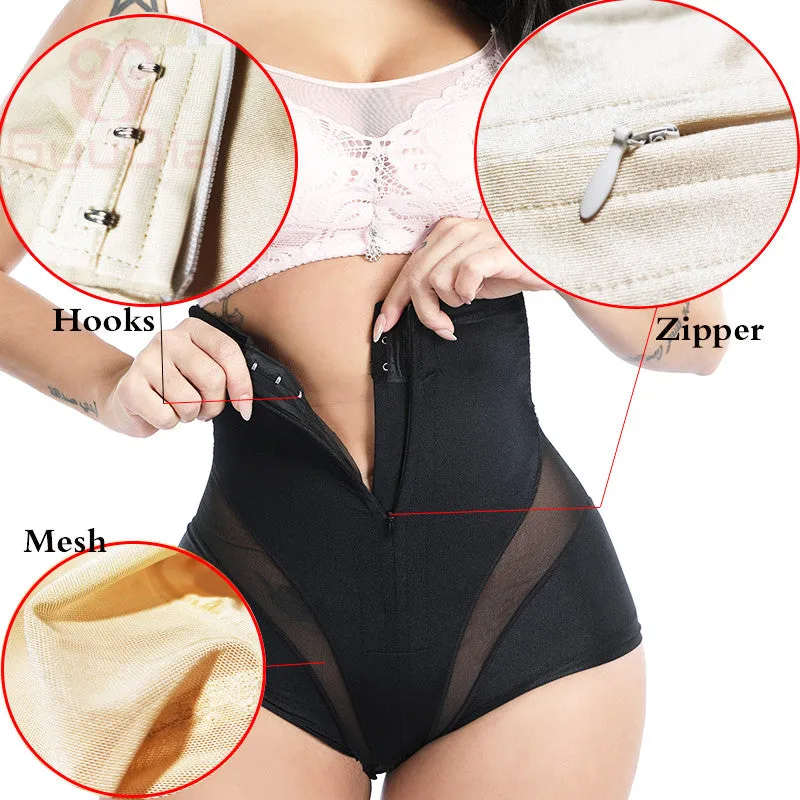 Shaper Panties Lace Shapers Body Shaper with Zipper Double Control Panties Shapewear Lace Waist Trainer