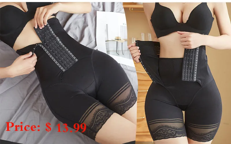 Shaper Panties Lace Shapers Body Shaper with Zipper Double Control Panties Shapewear Lace Waist Trainer