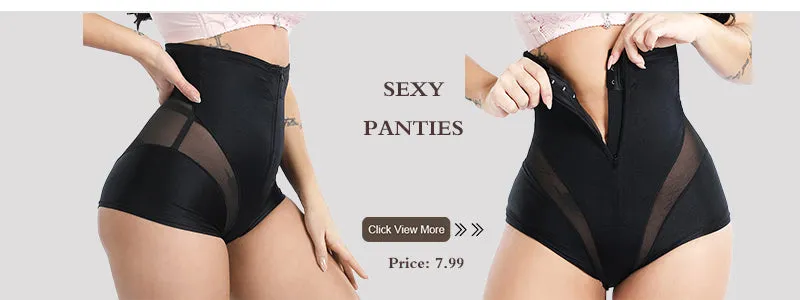 Shaper Panties Lace Shapers Body Shaper with Zipper Double Control Panties Shapewear Lace Waist Trainer