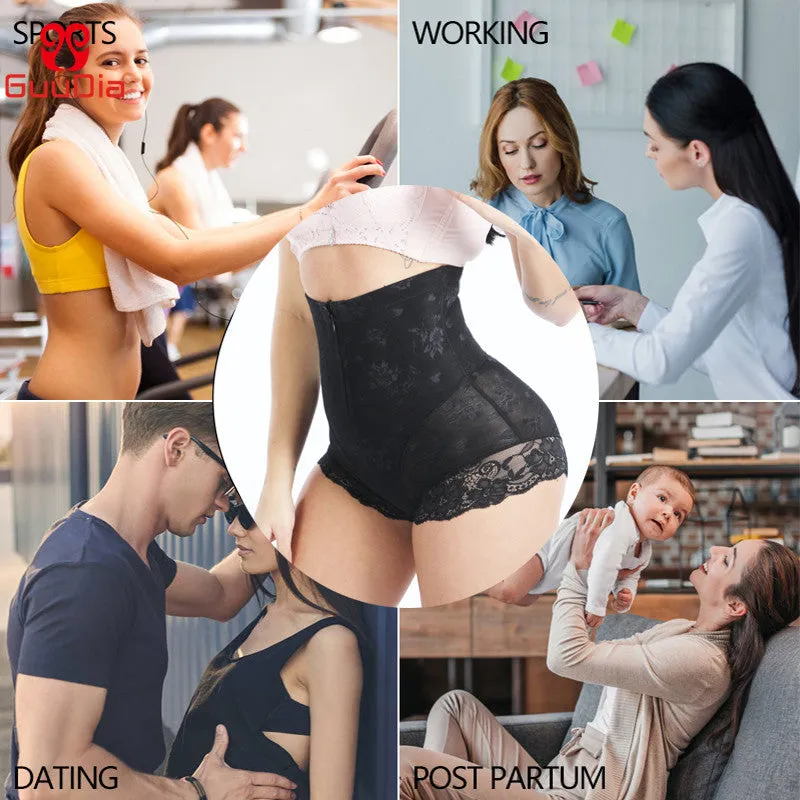 Shaper Panties Lace Shapers Body Shaper with Zipper Double Control Panties Shapewear Lace Waist Trainer