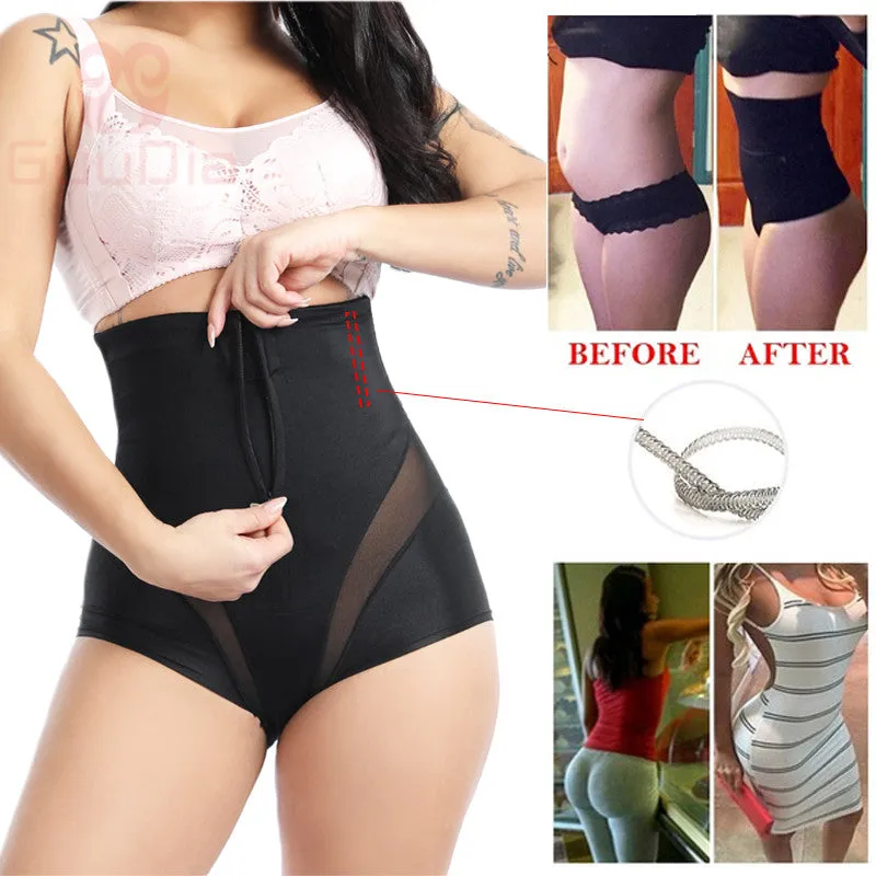 Shaper Panties Lace Shapers Body Shaper with Zipper Double Control Panties Shapewear Lace Waist Trainer