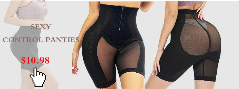 Shaper Panties Lace Shapers Body Shaper with Zipper Double Control Panties Shapewear Lace Waist Trainer