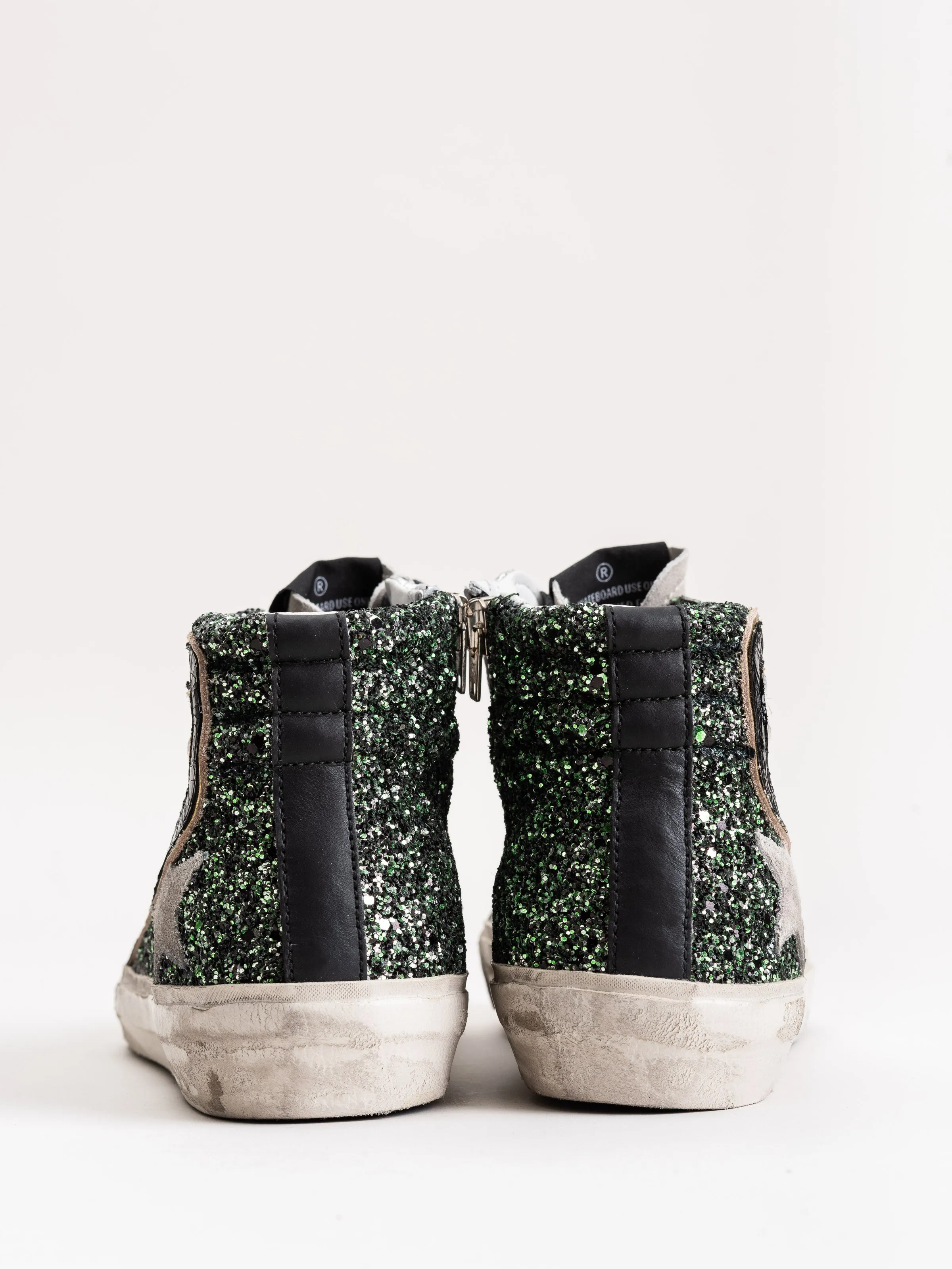 slide sneakers - half silver/ice star