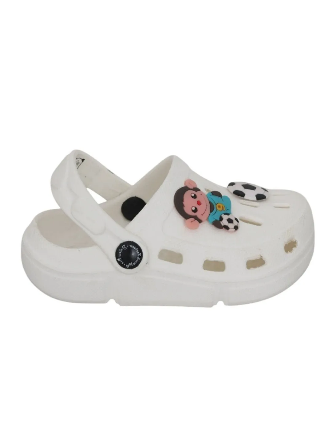 Soccer Ball and Adorable Monkey Cartoon Design Clogs for Boys