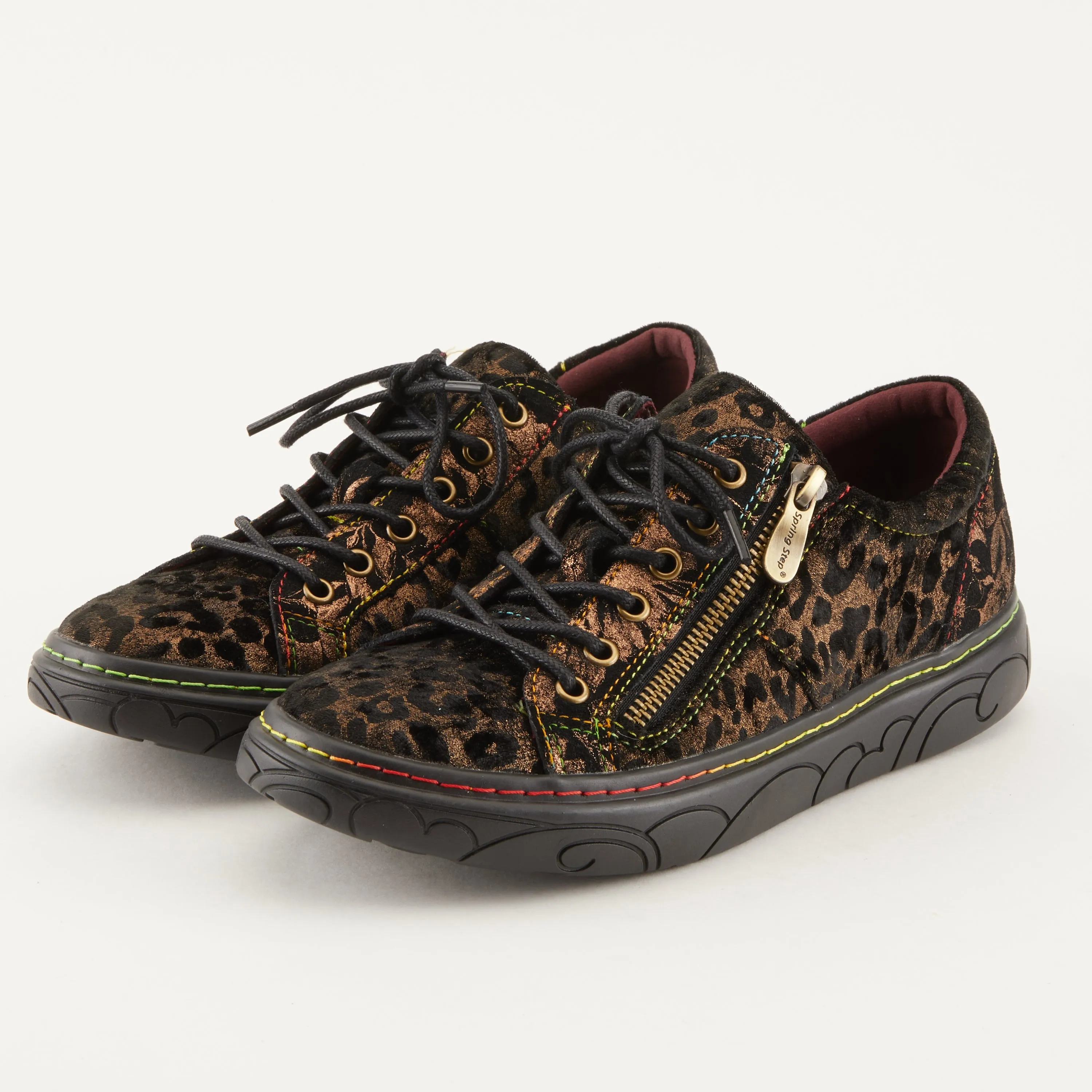 Spring Step Shoes L'Artiste Danli Cheeta Women’s Leather Animal Sneakers