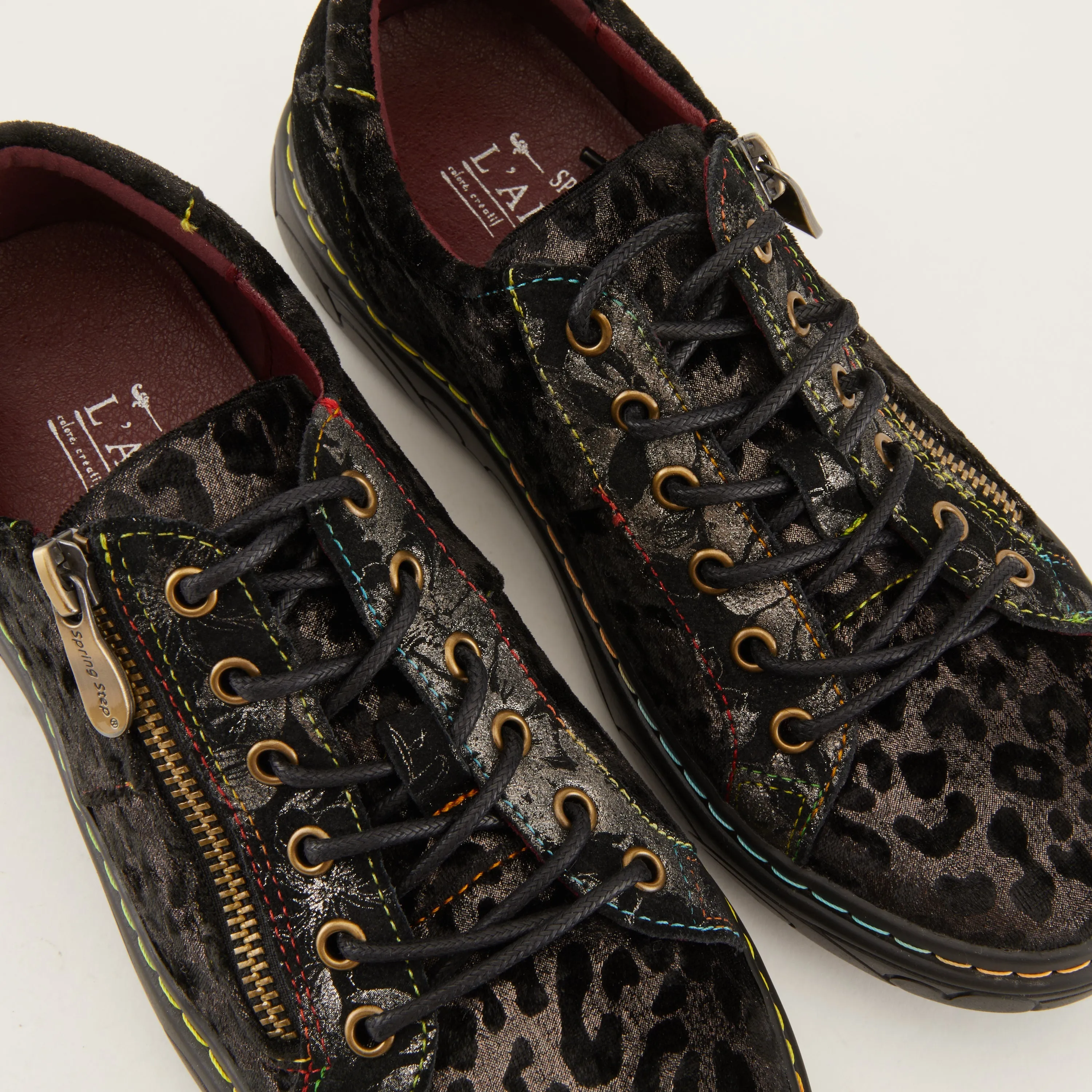 Spring Step Shoes L'Artiste Danli Cheeta Women’s Leather Animal Sneakers