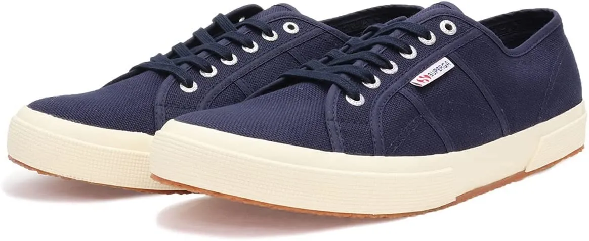 Superga 2750 Cotu Navy Lace Up Breathable Rounded Toe Low Top Unisex Sneakers