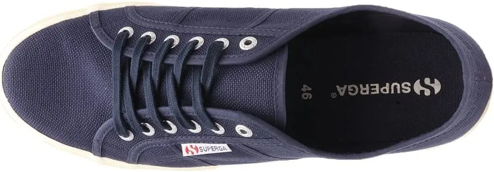 Superga 2750 Cotu Navy Lace Up Breathable Rounded Toe Low Top Unisex Sneakers