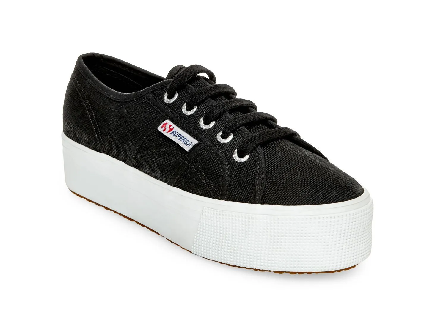 Superga Acotw Linea Up and Down Platform Sneaker FULL BLACK (36, FULL BLACK)