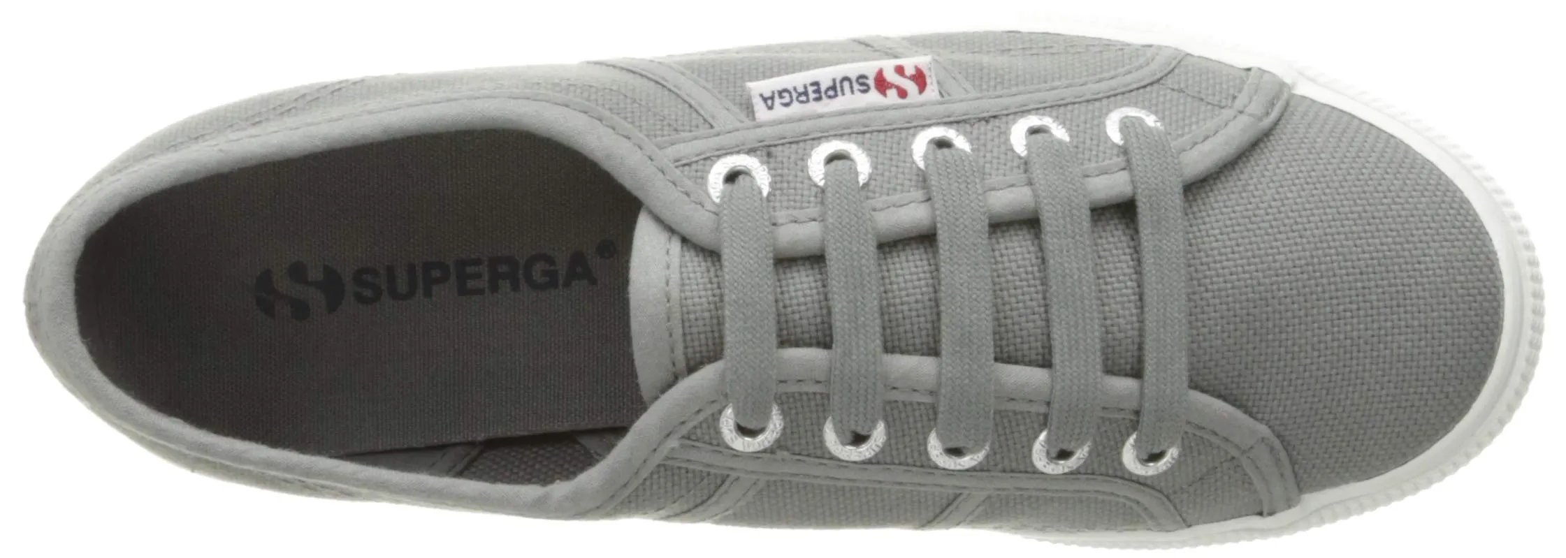 Superga Unisex Low-Top Platform Lace Up Tennis Shoes Sneakers Sage Grey