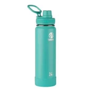 Takeya 24oz Actives Insulated Stainless Steel Water Bottle with Spout Lid - Teal