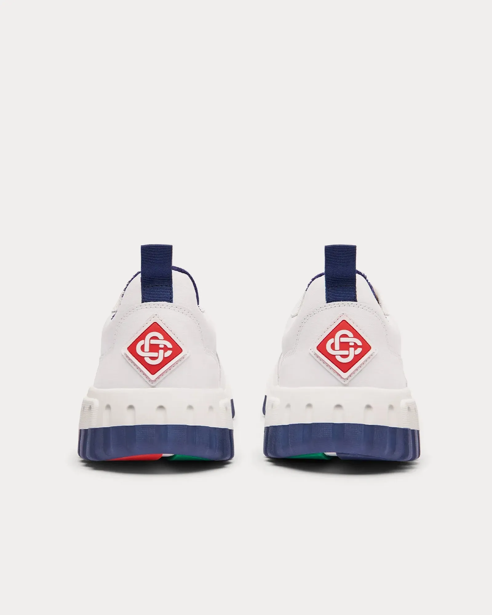 The Court White / Navy Low Top Sneakers