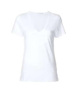 The Slub V T-Shirt in Bright White