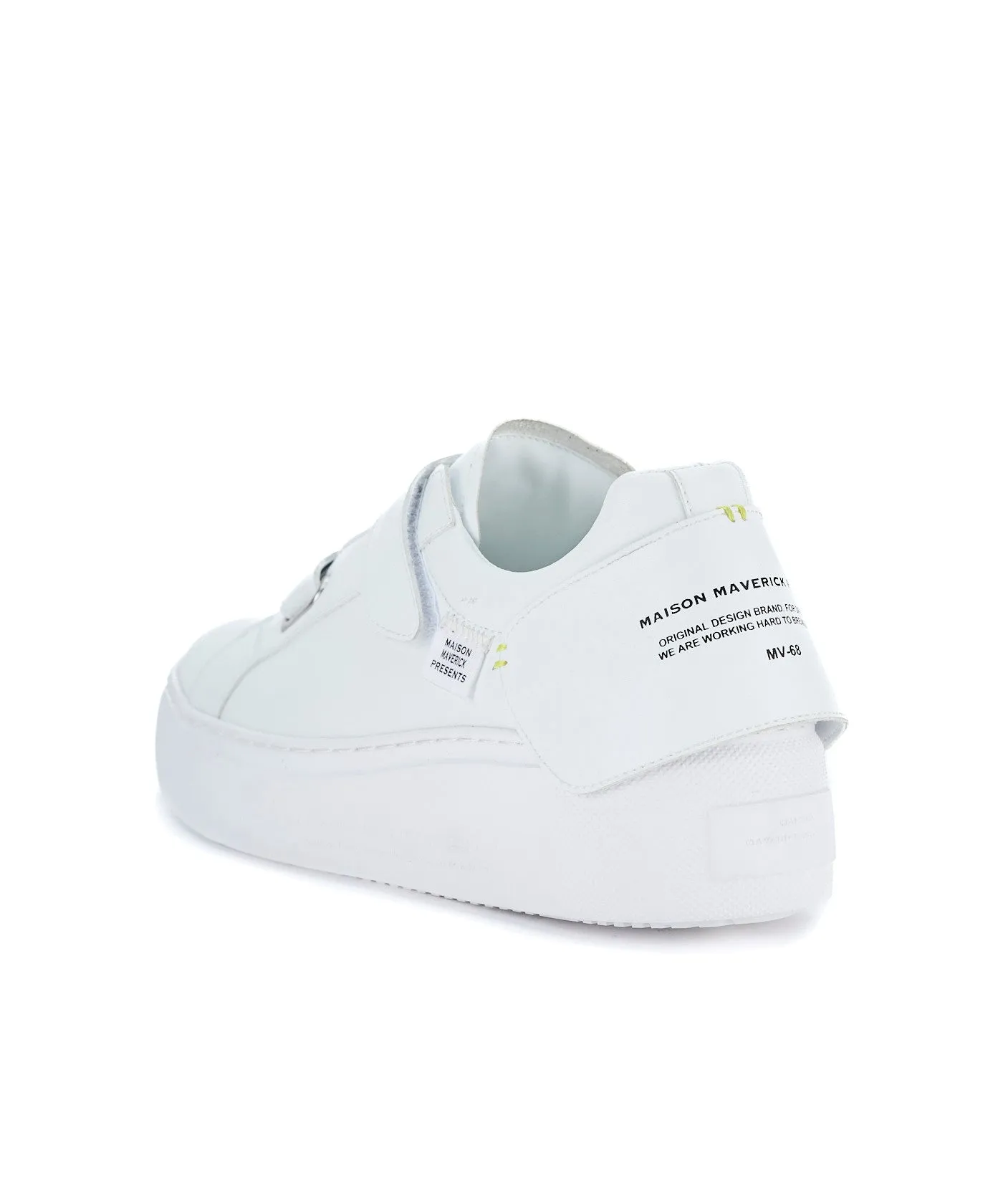 Velcro Strap Tennis Sneakers - White