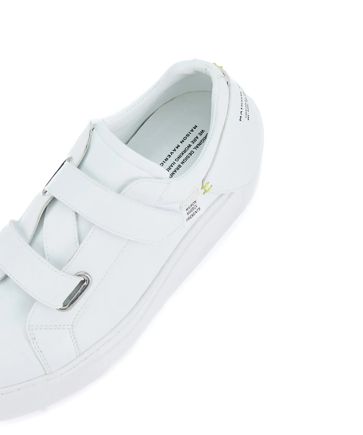 Velcro Strap Tennis Sneakers - White