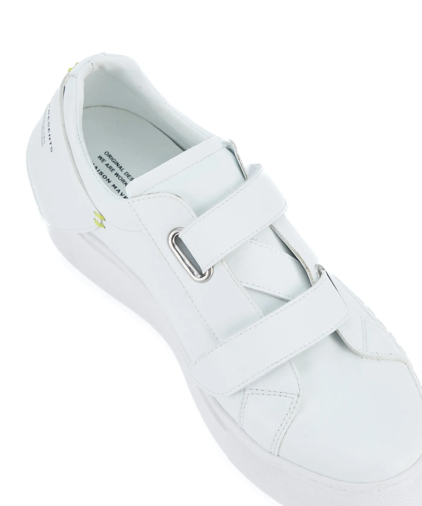 Velcro Strap Tennis Sneakers - White